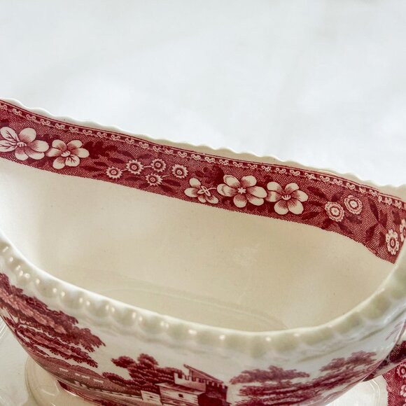 Copeland Spode Tower Vintage Gravy Boat with Attached Saucer - Picture 9 of 12